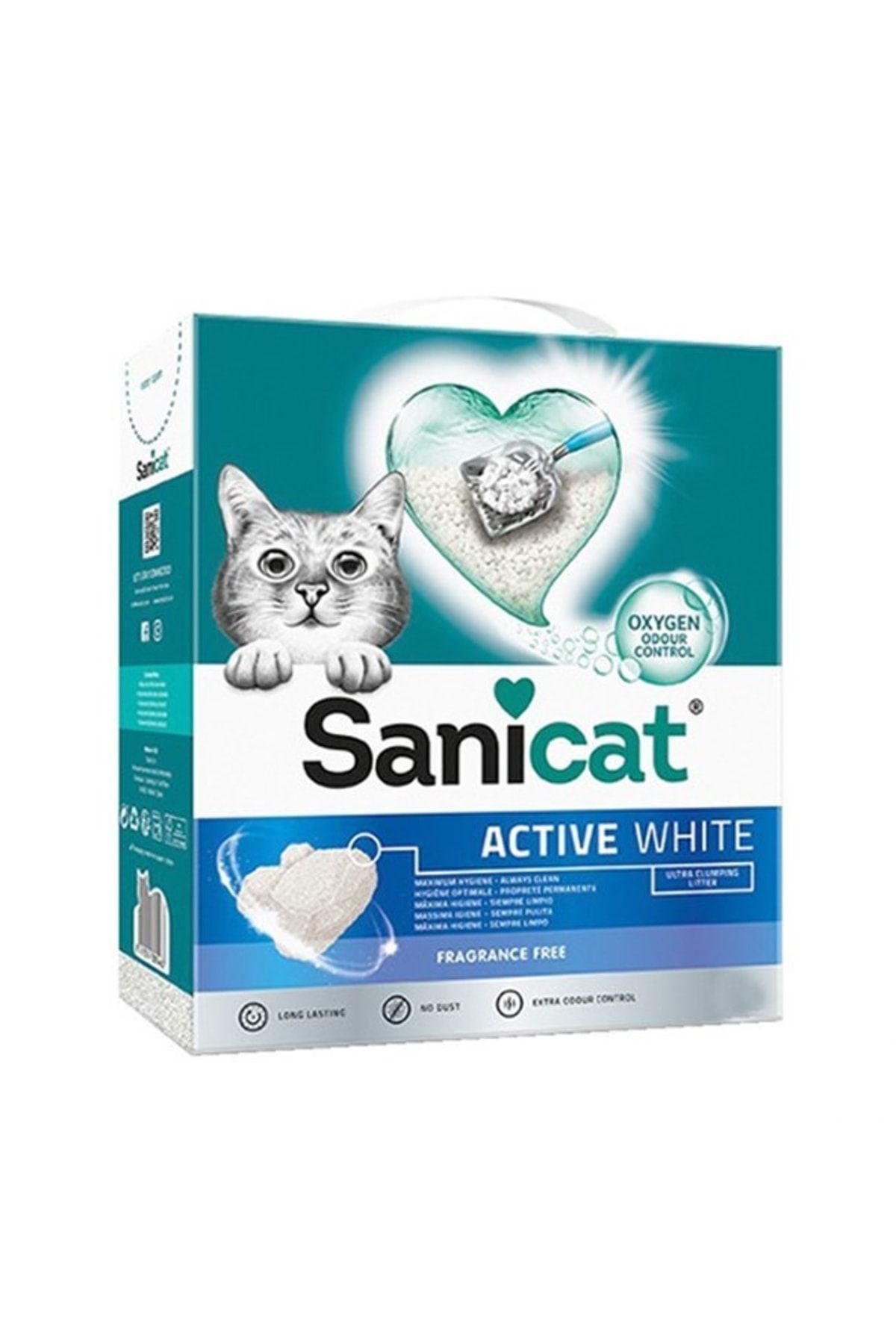 Sanicat Active White Topaklanan Bentonit Kedi Kumu Kokusuz 6 Litre Sanicat Active White Topaklanan Bentonit Kedi Kumu Kokusuz 6 Litre