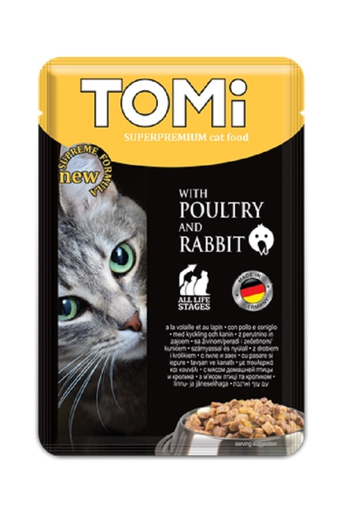 Tomi Kedi Kümes Hayvanı & Tavşan Pouch Mama 100 Gr Tomi Kedi Kümes Hayvanı & Tavşan Pouch Mama 100 Gr