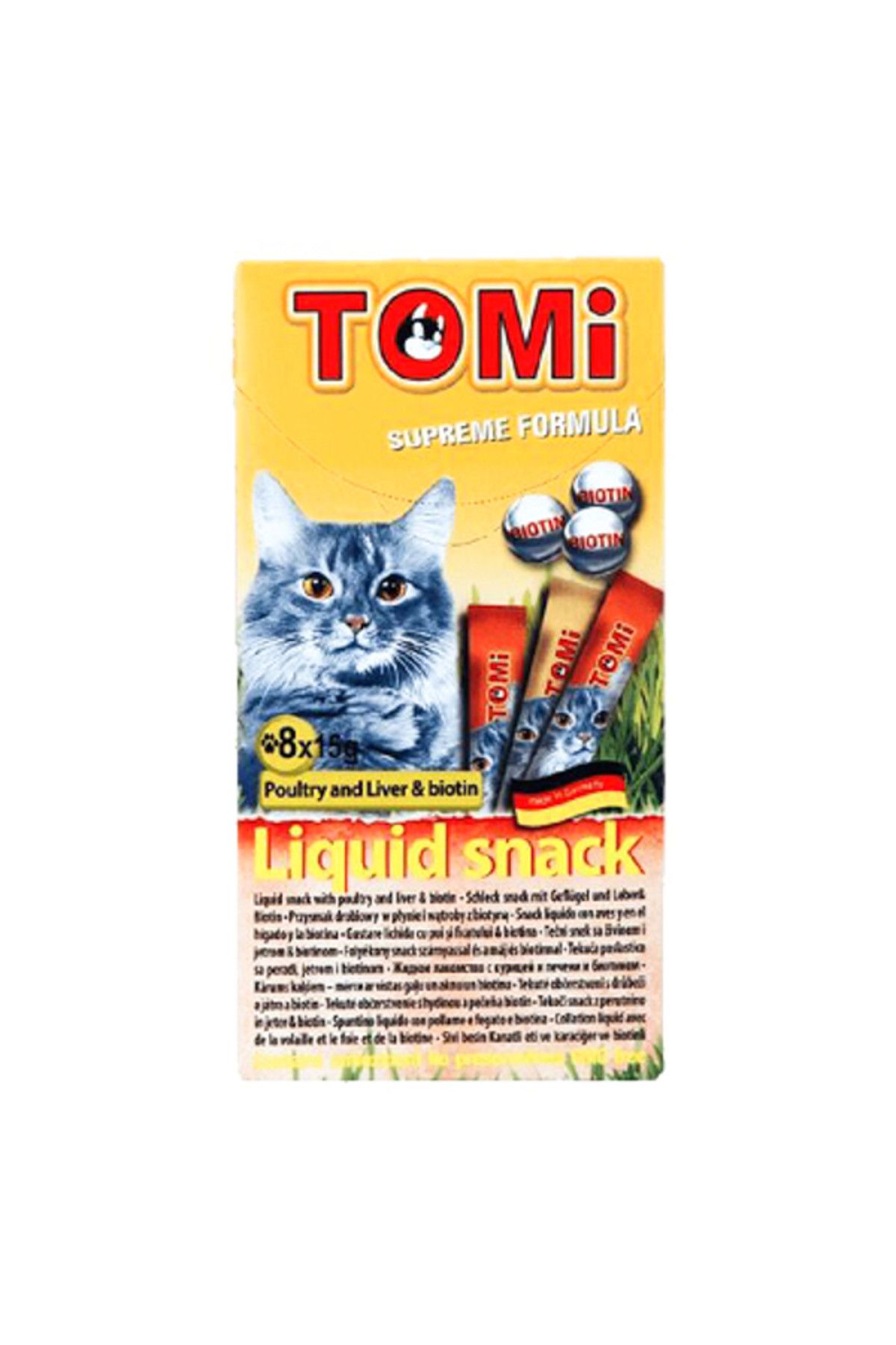 Tomi Kedi Kreması Kümes Hay. Ciğer& Biotin 8*15gr 120gr Tomi Kedi Kreması Kümes Hay. Ciğer& Biotin 8*15gr 120gr