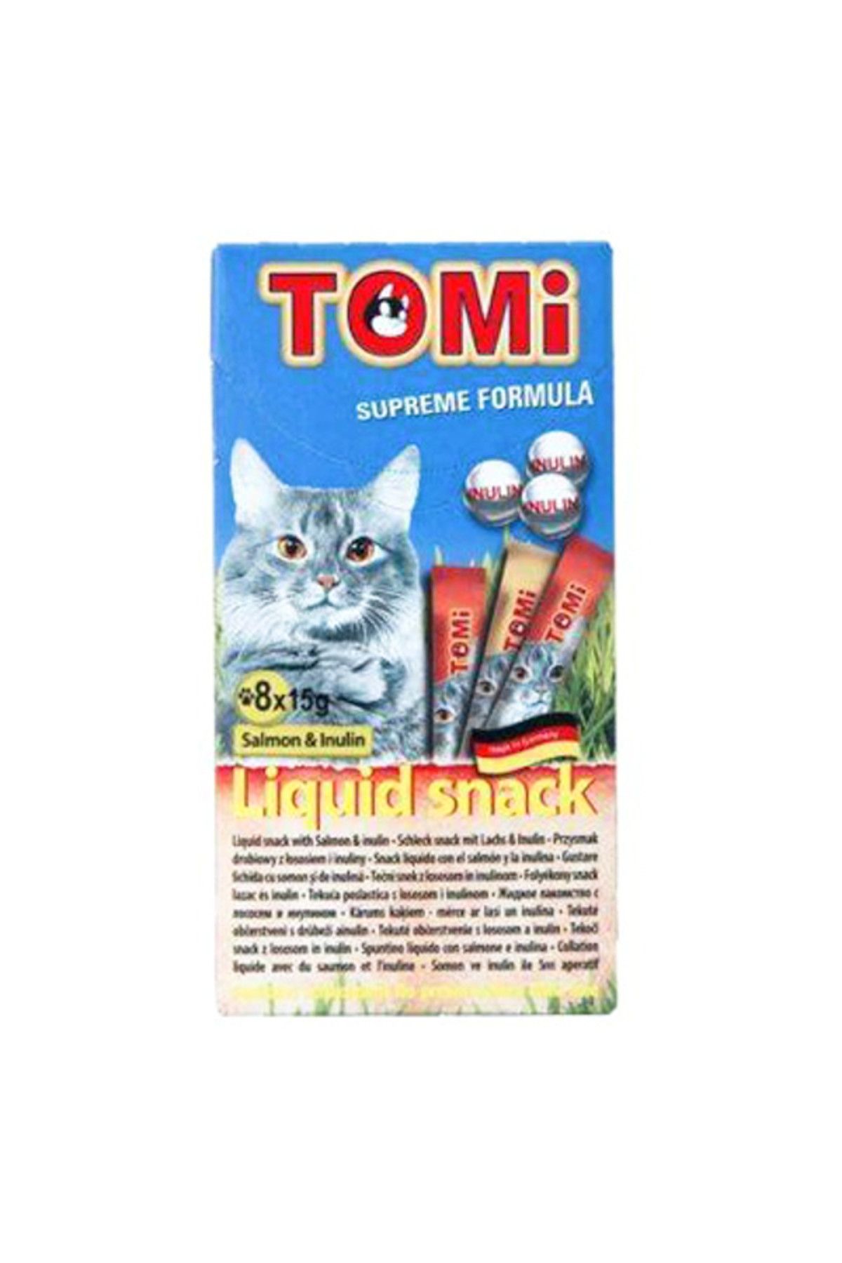 Tomi Kedi Kreması Somon Ve İnülin 8*15gr 120gr Tomi Kedi Kreması Somon Ve İnülin 8*15gr 120gr