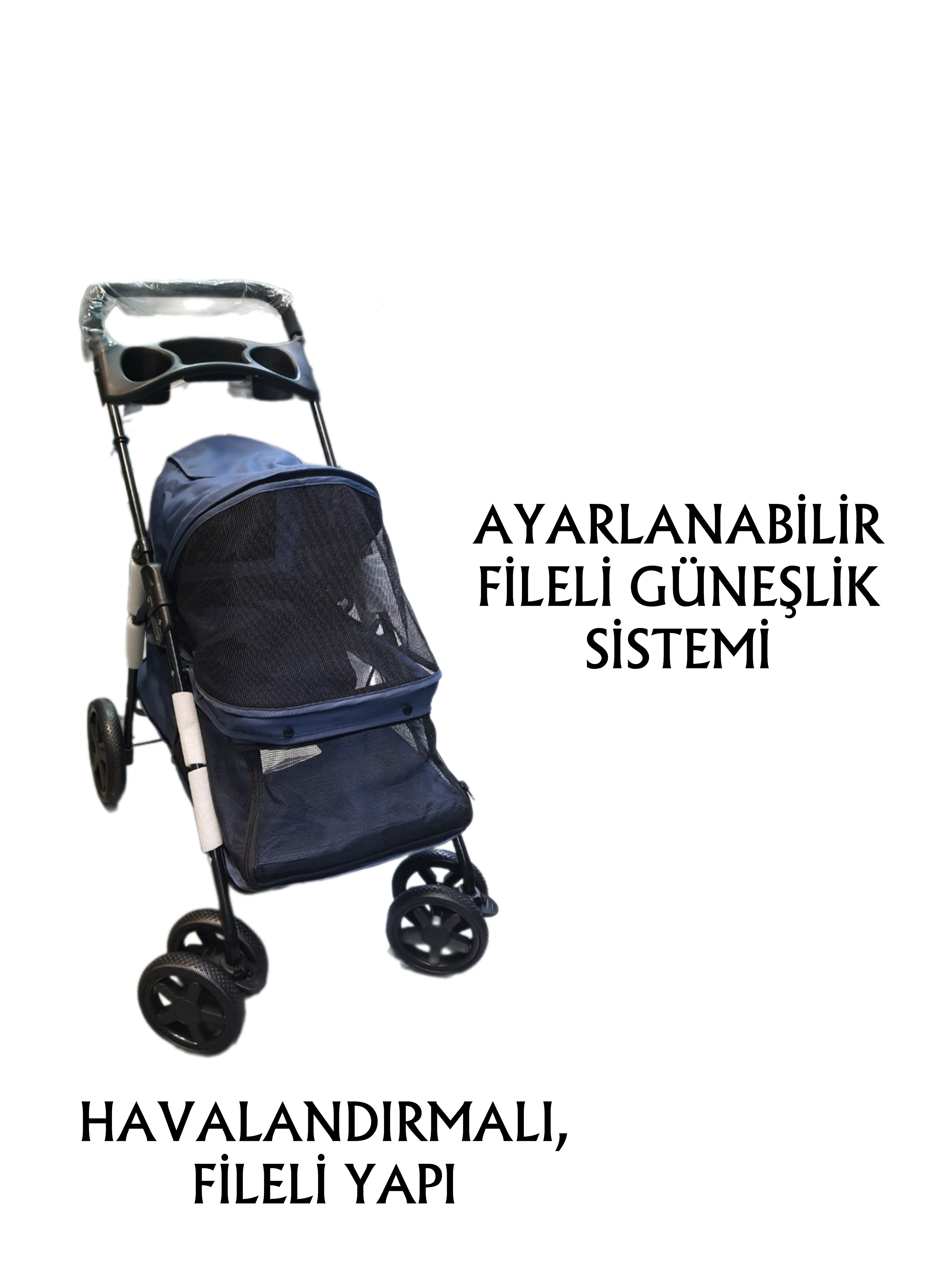 Tommy Evcil Hayvan Arabası 74,5x46,5x97,5cm Lacivert Max 15kg Tommy Evcil Hayvan Arabası 74,5x46,5x97,5cm Lacivert Max 15kg