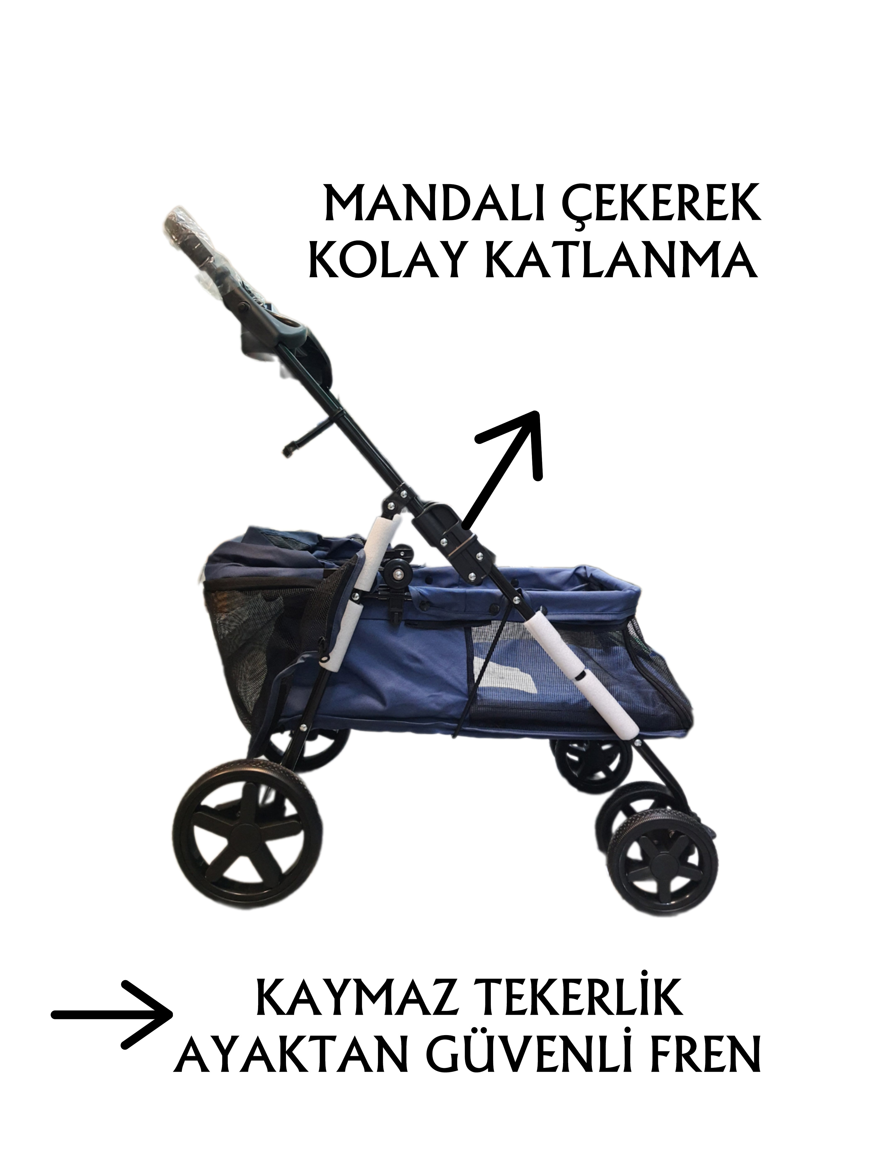 Tommy Evcil Hayvan Arabası 74,5x46,5x97,5cm Lacivert Max 15kg Tommy Evcil Hayvan Arabası 74,5x46,5x97,5cm Lacivert Max 15kg