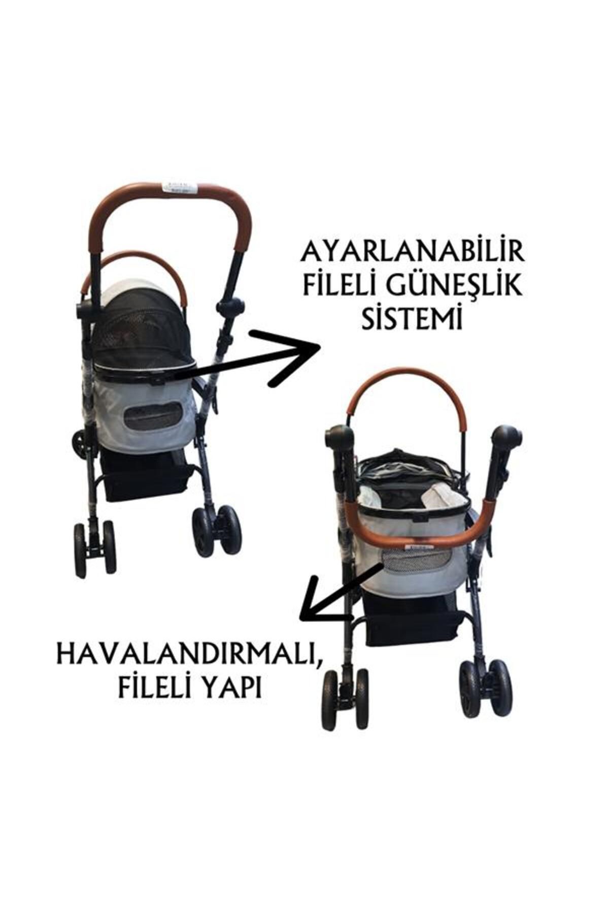 Tommy Evcil Hayvan Arabası 76,5x48x99cm Gri Max 15 Kg Tommy Evcil Hayvan Arabası 76,5x48x99cm Gri Max 15 Kg