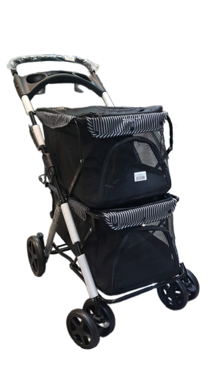 Tommy İki Katlı Evcil Hayvan Arabası 85x51x100cm Siyah Max 10+10 Kg Tommy İki Katlı Evcil Hayvan Arabası 85x51x100cm Siyah Max 10+10 Kg
