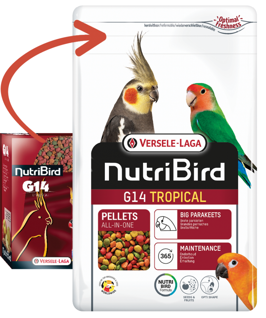 Versele Laga Nutrıbırd G14 Tropıcal Paraket Pelet Yem 1kg Versele Laga Nutrıbırd G14 Tropıcal Paraket Pelet Yem 1kg