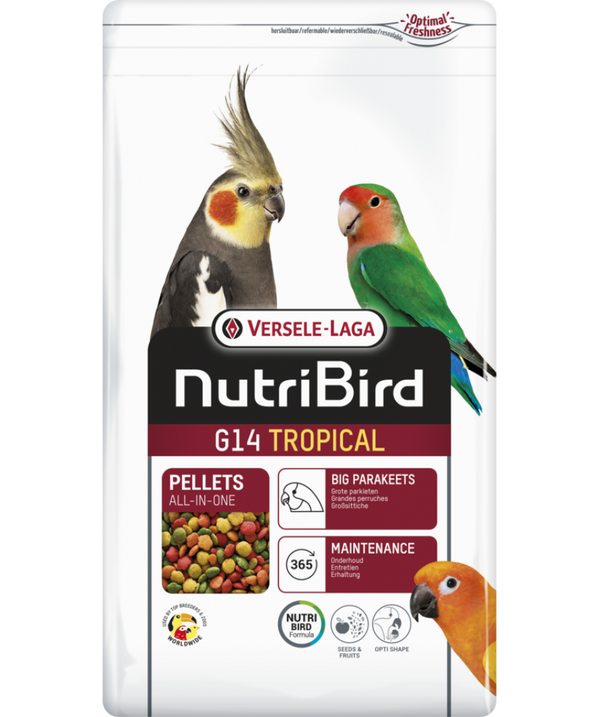 Versele Laga Nutrıbırd G14 Tropıcal Paraket Pelet Yem 1kg Versele Laga Nutrıbırd G14 Tropıcal Paraket Pelet Yem 1kg