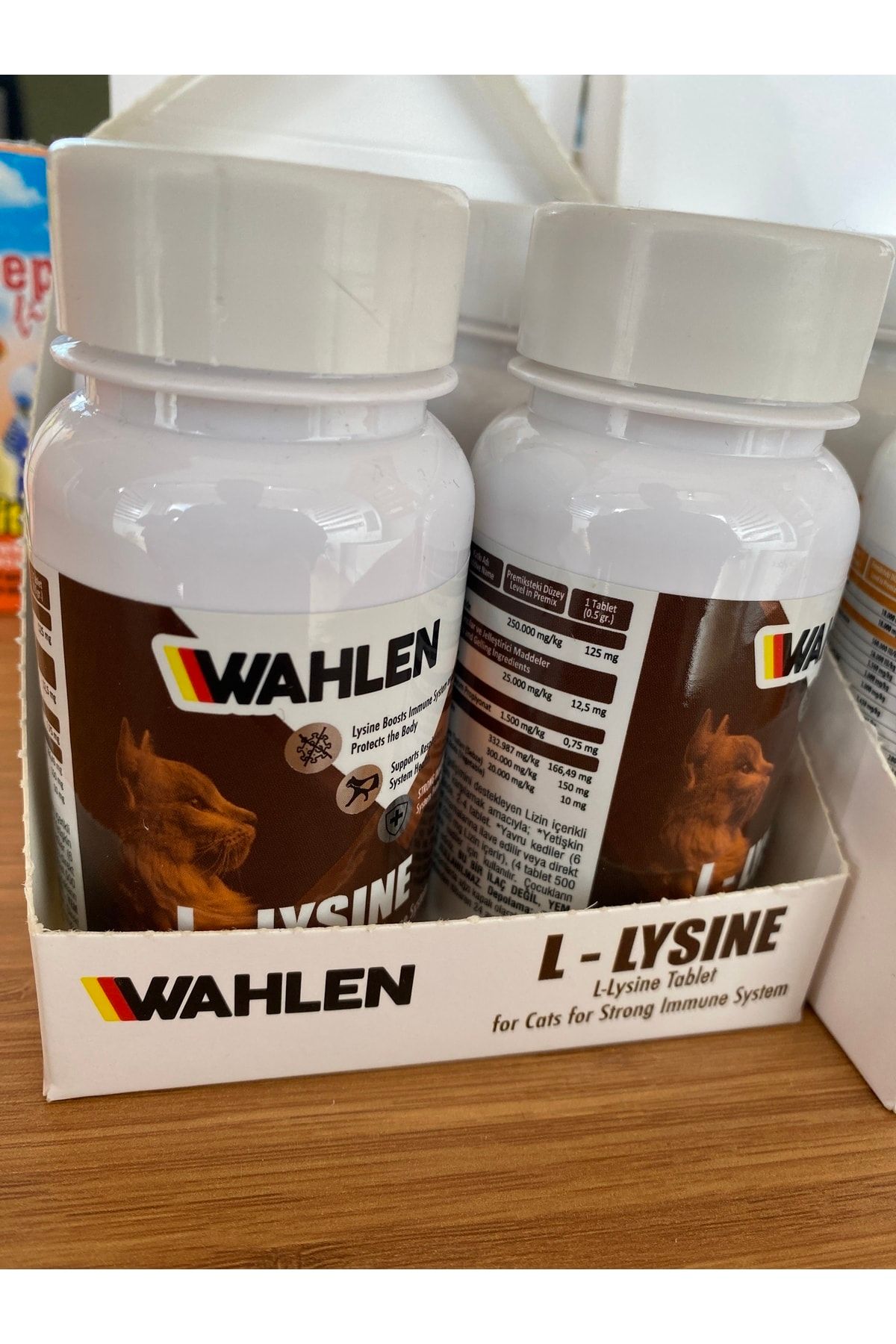 Wahlen L-Lysine Kediler İçin Bağışıklık Sistemi Güçlendirici 90 Tablet Wahlen L-Lysine Kediler İçin Bağışıklık Sistemi Güçlendirici 90 Tablet