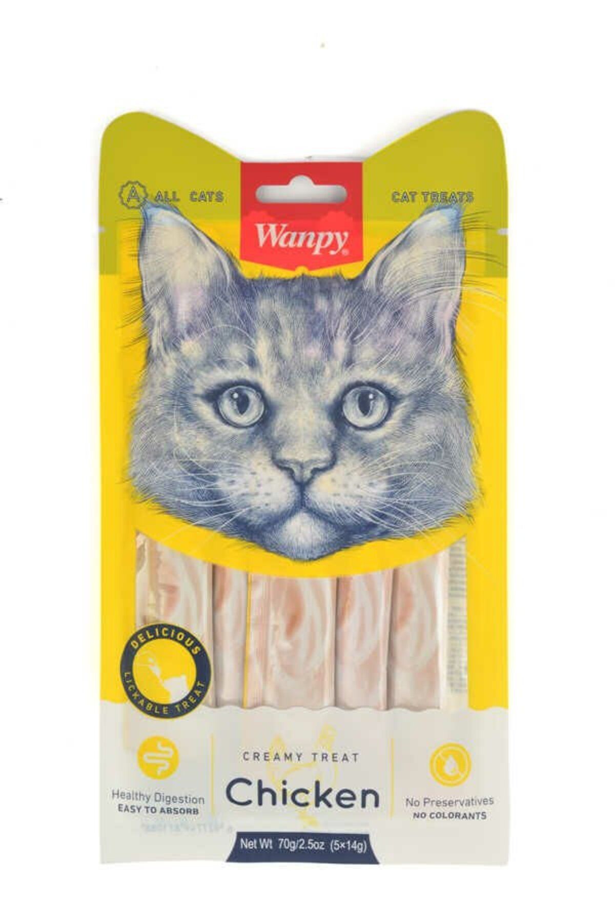 Wanpy Tavuk Krema Kedi Ödülü 5*14 Gr Wanpy Tavuk Krema Kedi Ödülü 5*14 Gr
